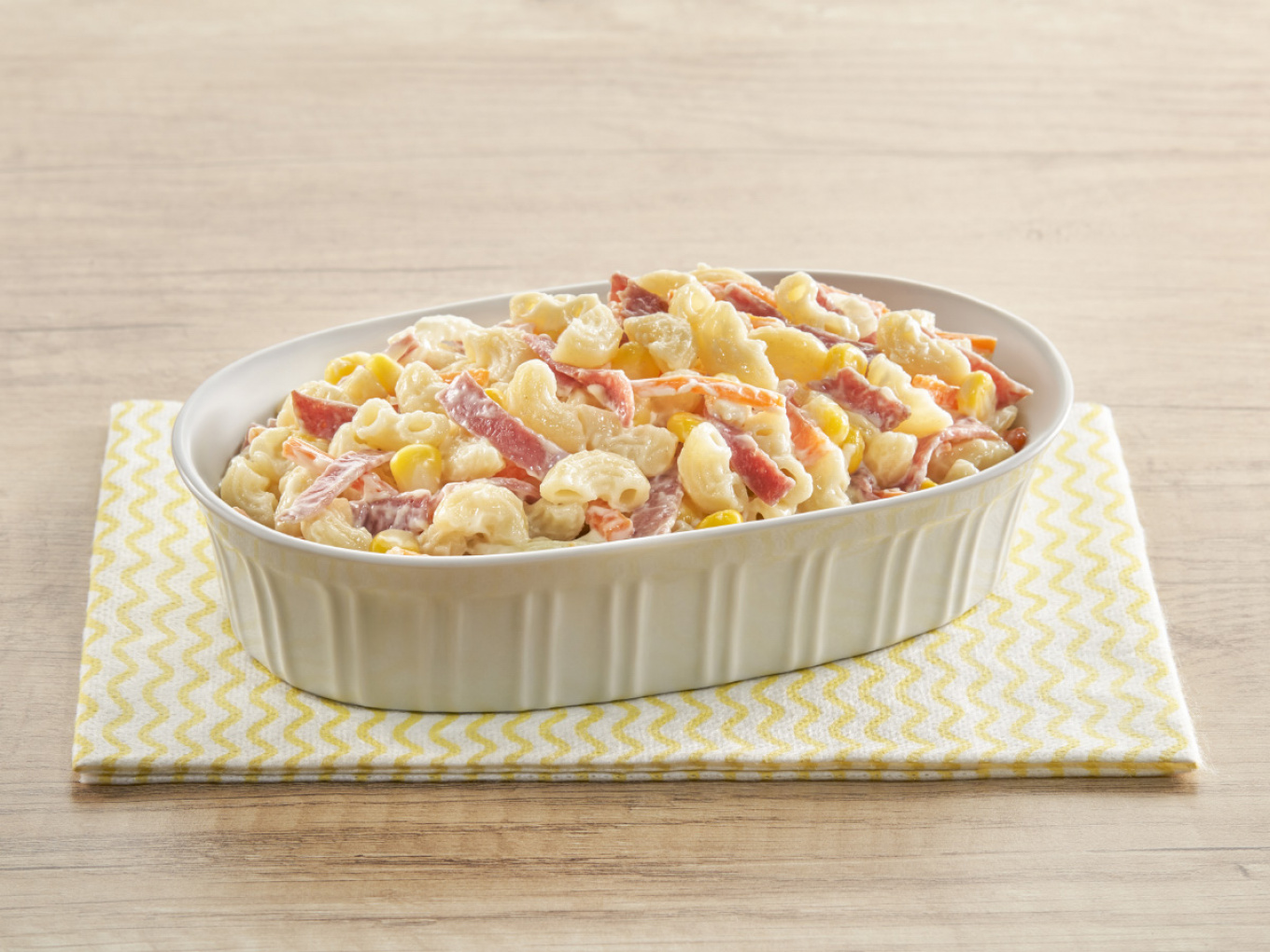 Corn and Smoked Beef Mixed Macaroni Salad