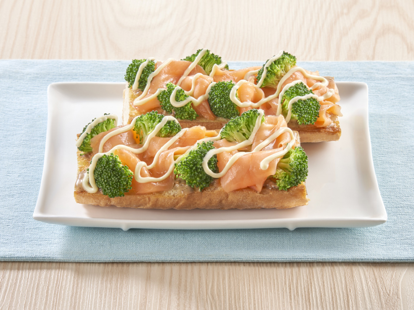 Salmon and Broccoli Tartine