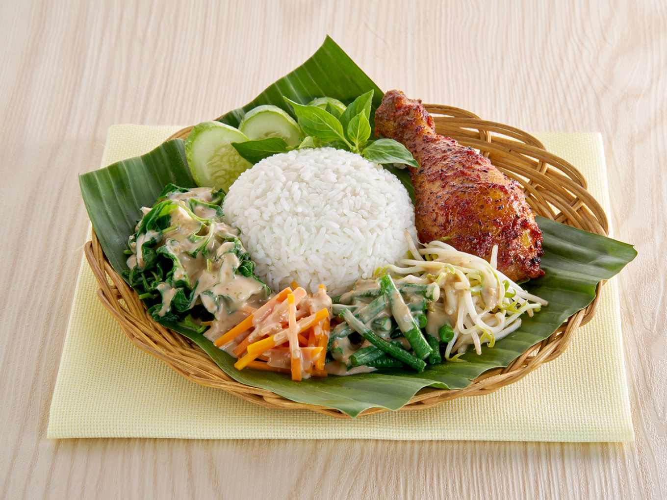 Grilled Chicken with Vegetable Pecel