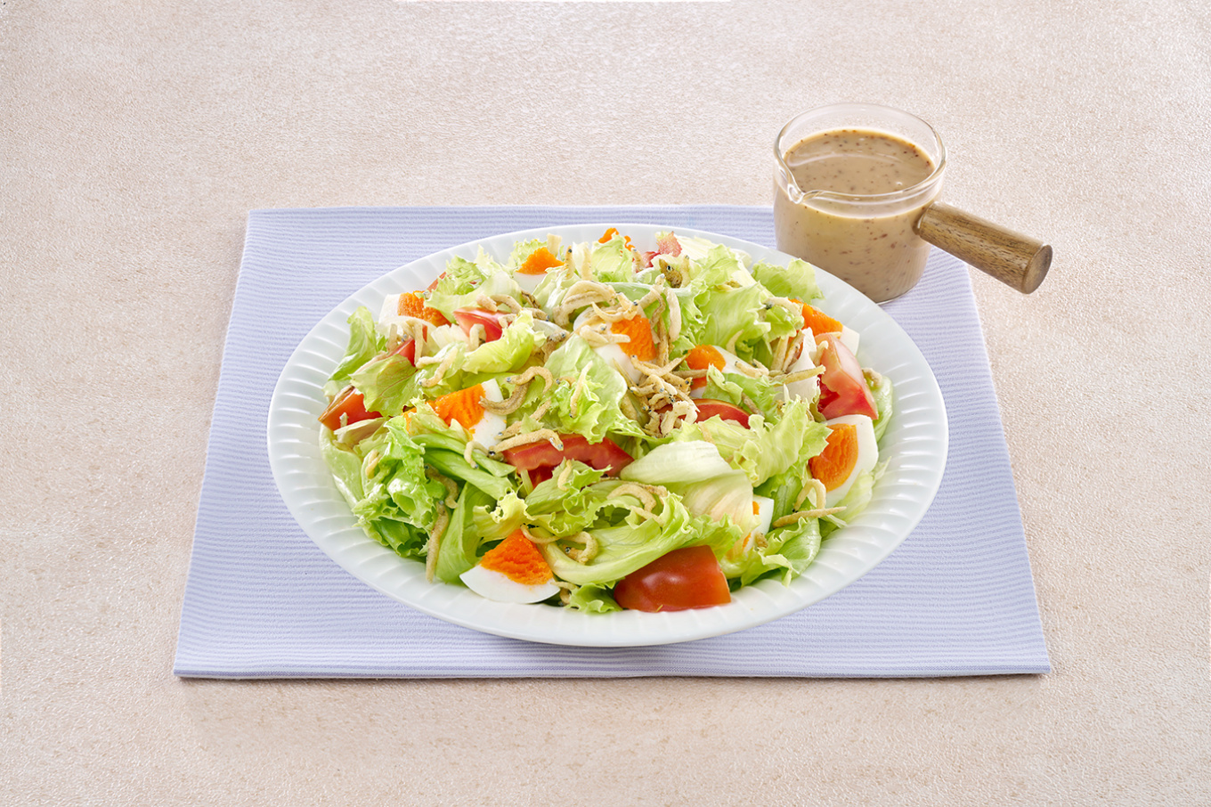 Salad Tomat Telur Topping Teri