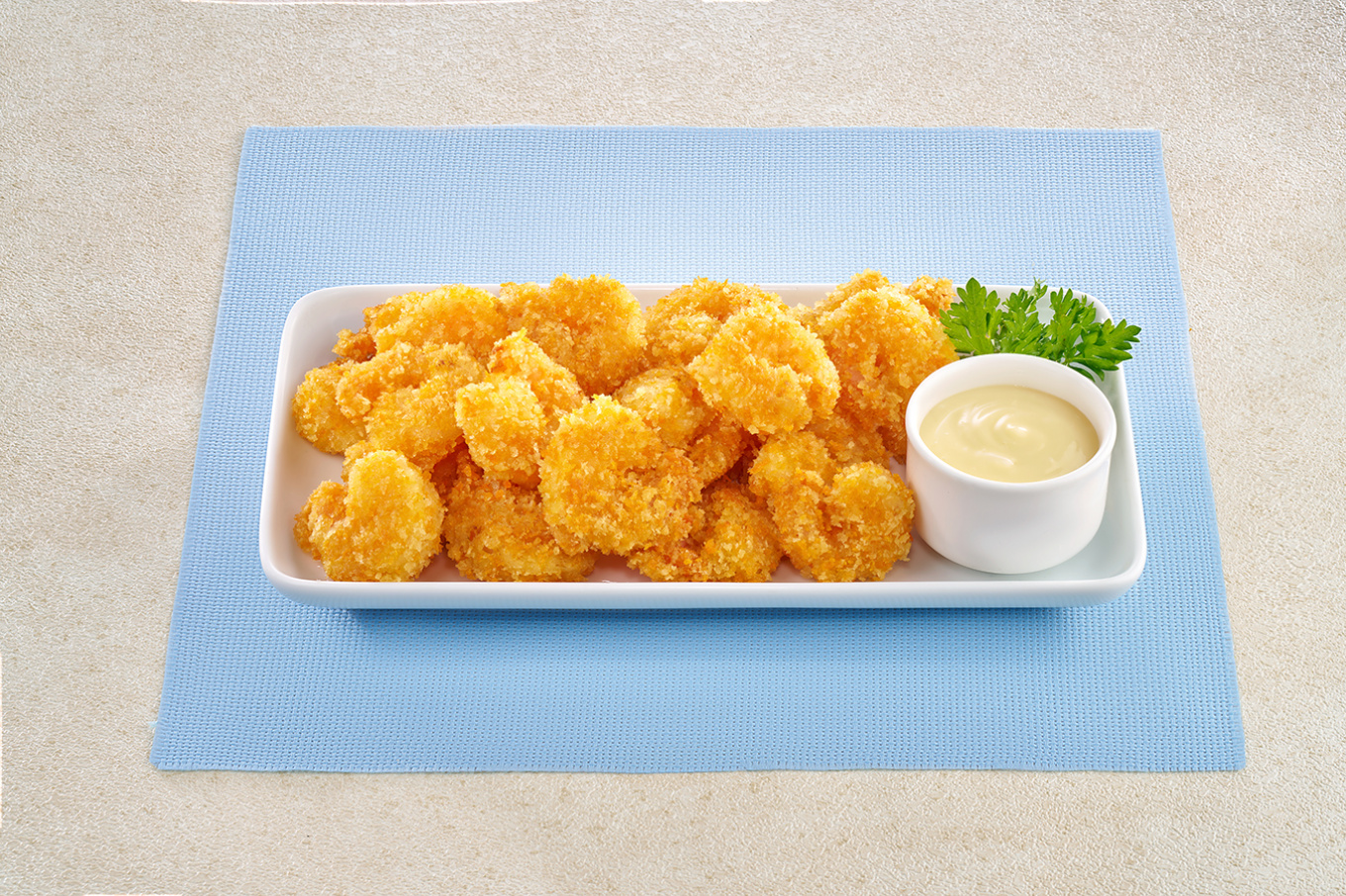 Popcorn Shrimp with Honey Mayo Sauce
