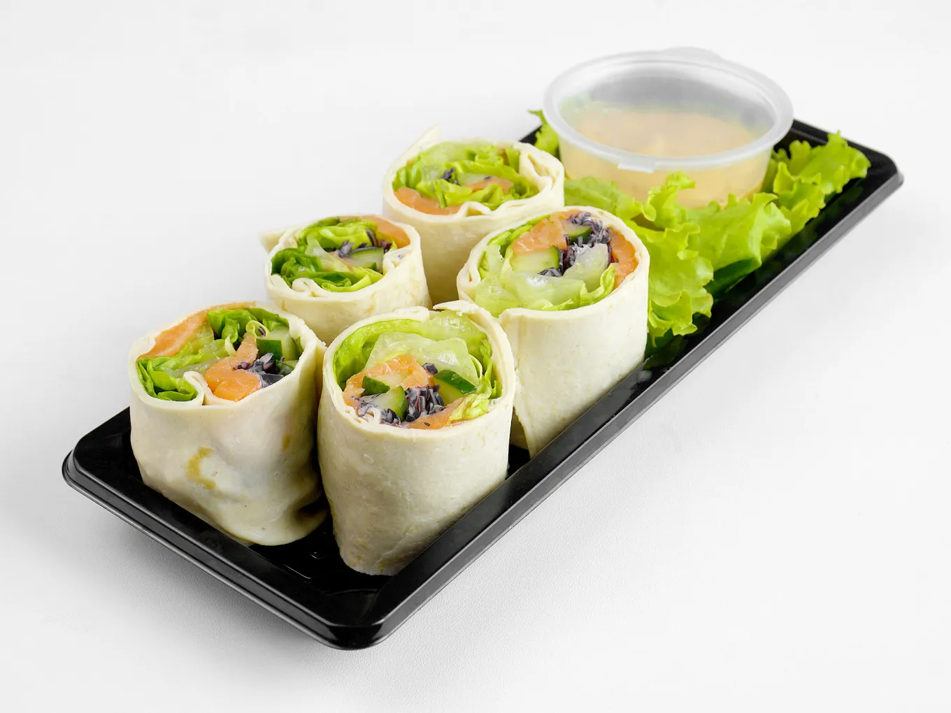 Salmon Mentai Salad Wrap