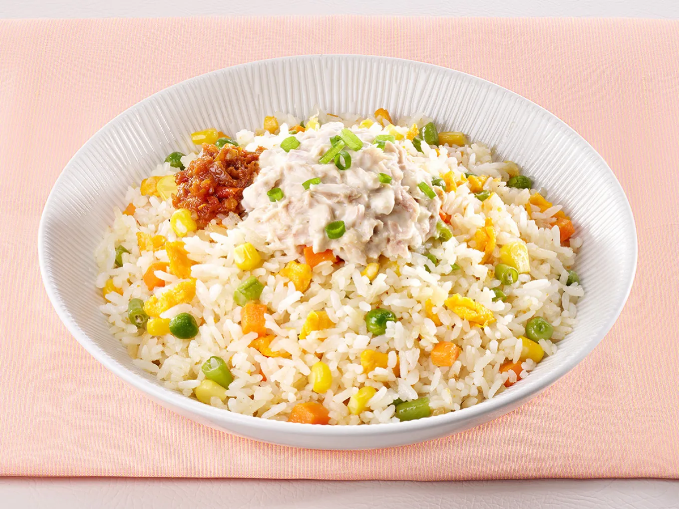 Nasi Goreng Sayuran dengan Tuna Mayo