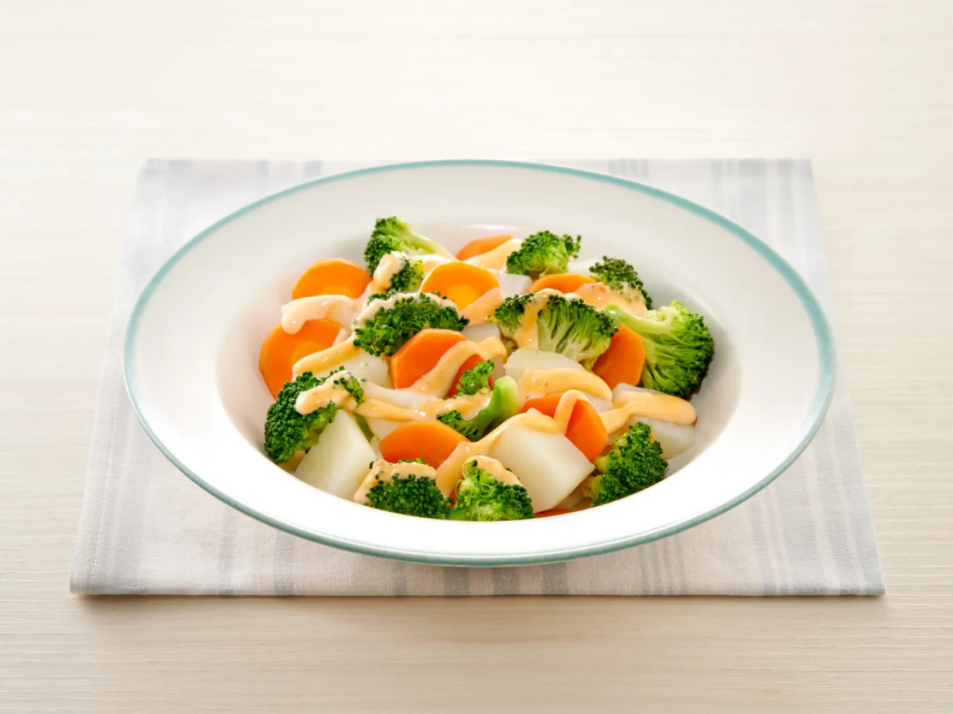 Boiled Salad with Mentai Mayo