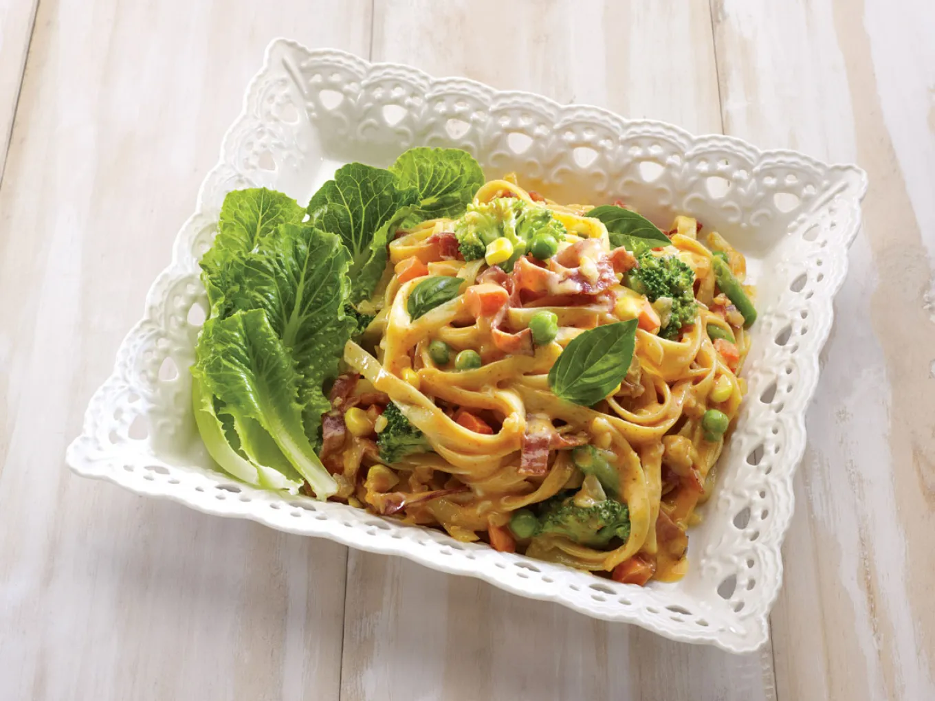 Pasta Sayuran Saus Tomat Pedas