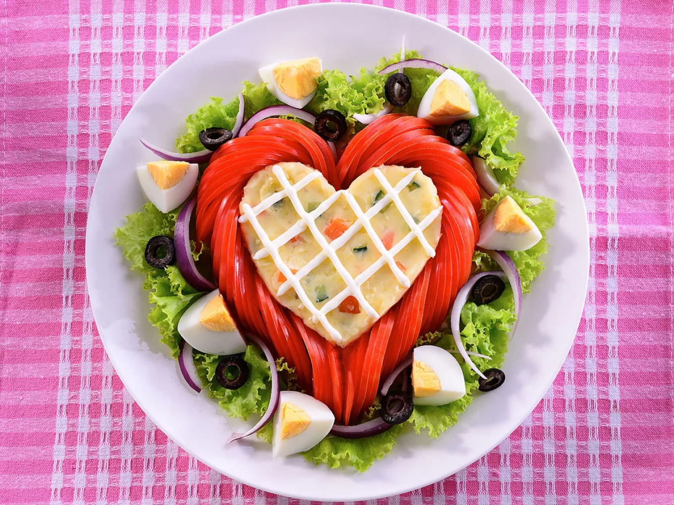 Heart-Shaped Potato Salad