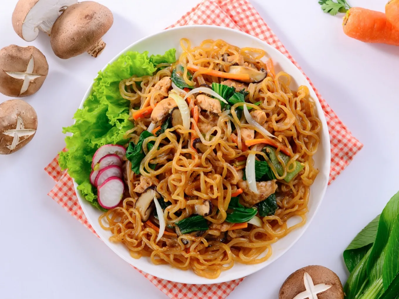 Tumis Shirataki dan Sayuran