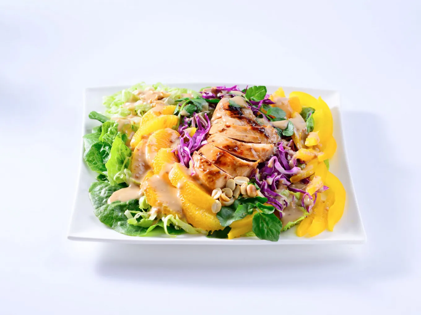 Salad Ayam Panggang dan Jeruk