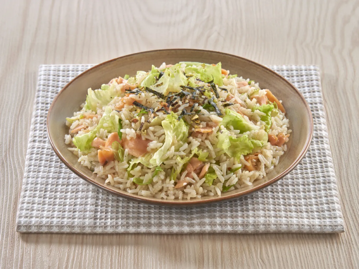 Lettuce Salmon Fried Rice