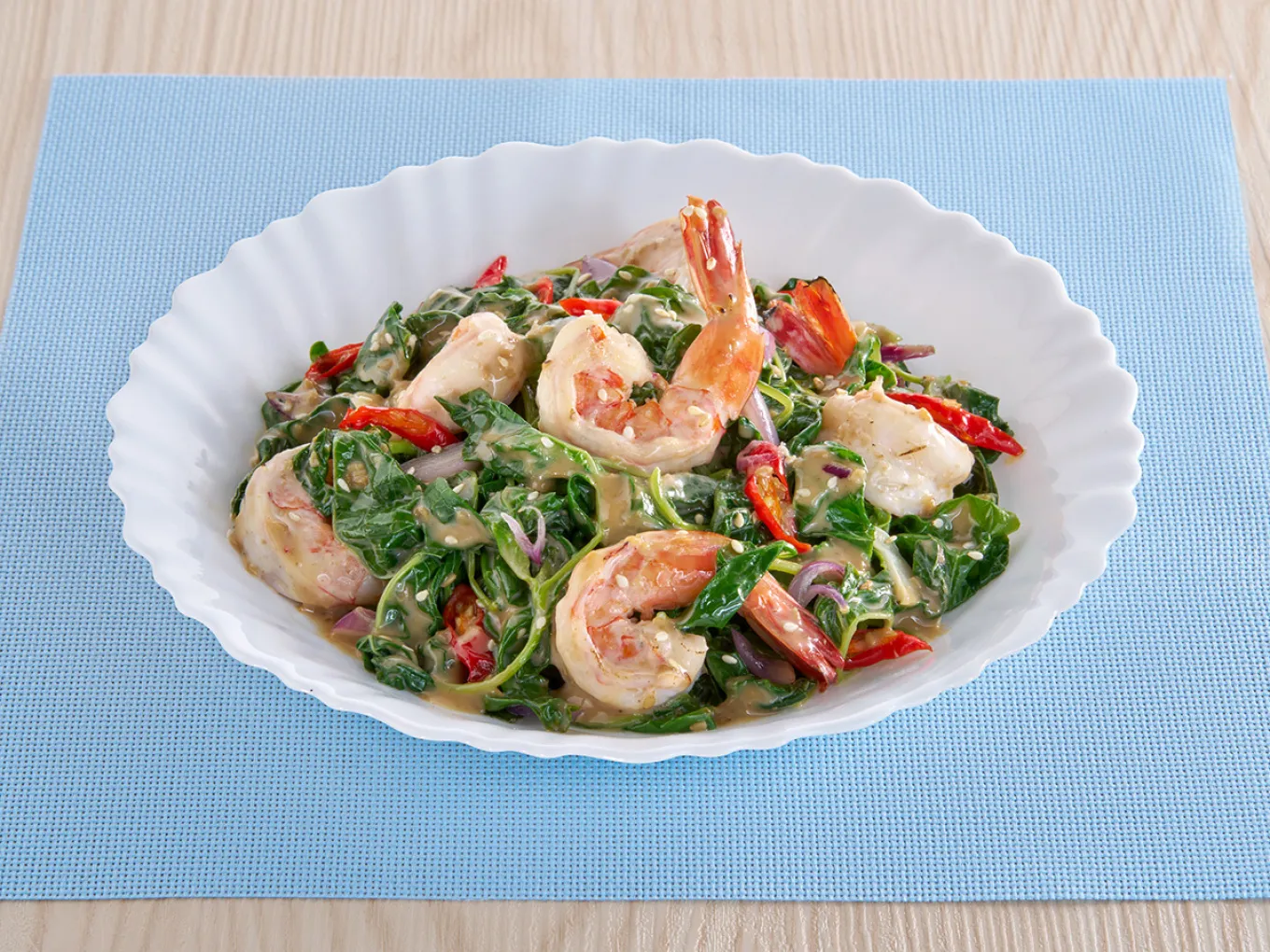 Tumis Udang Bayam