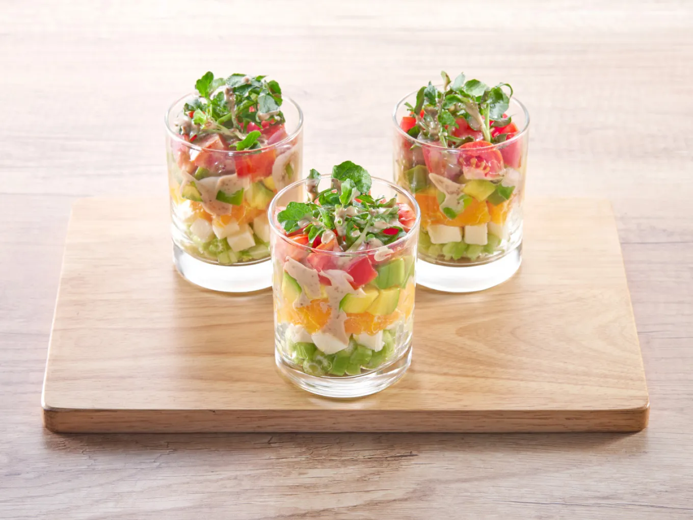 Salad Cobb in the Glass