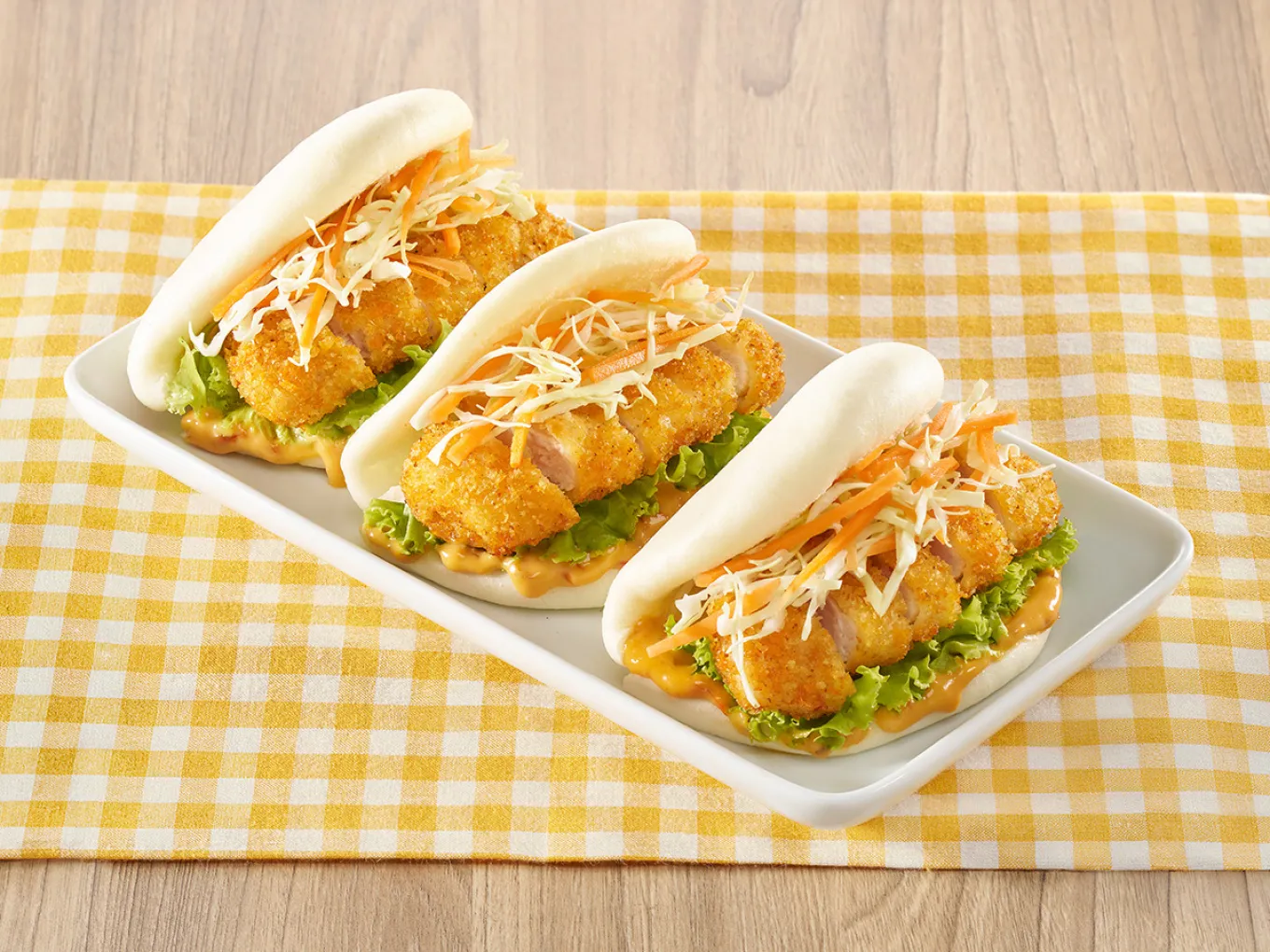 Chicken Katsu Bao Bun with Terasi Mayo
