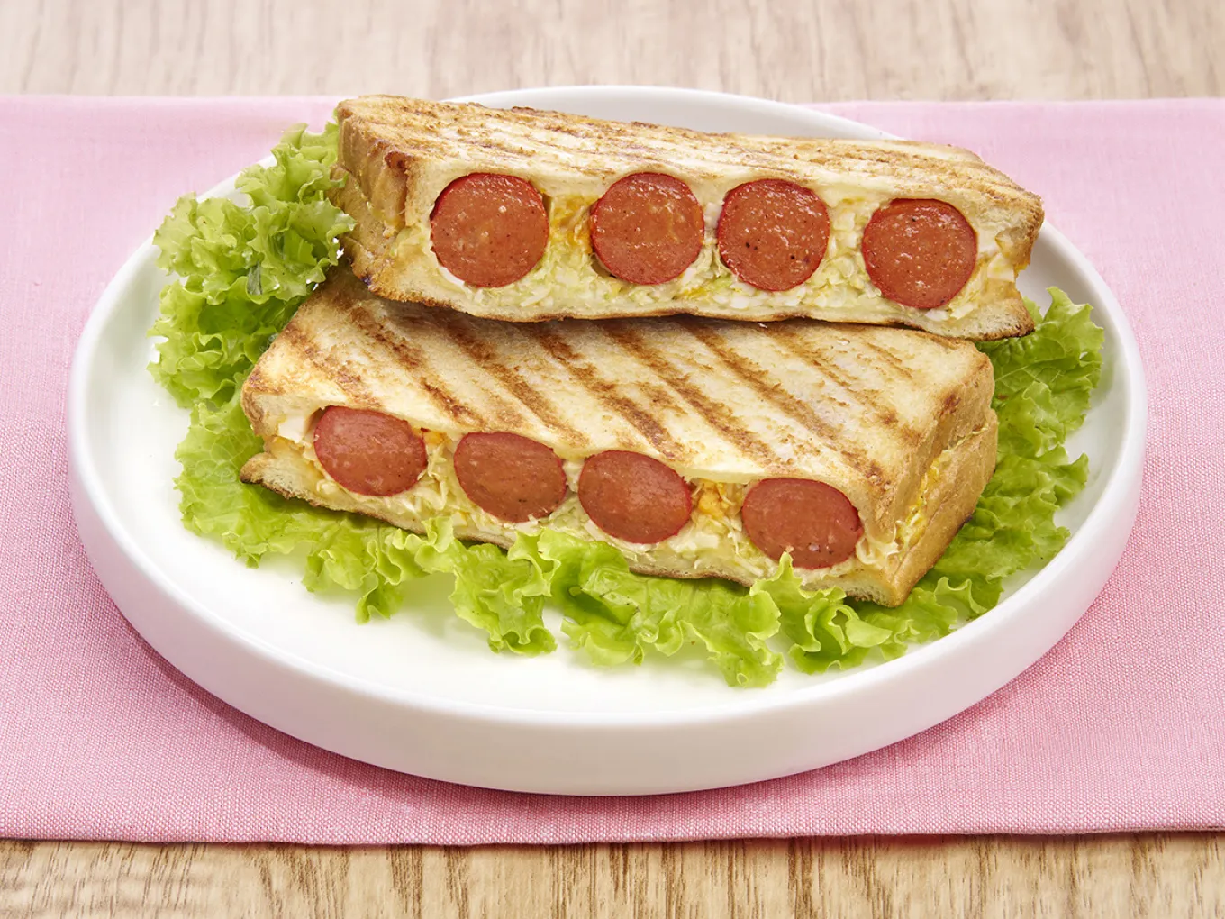 Coleslaw and Sausage Sandwich